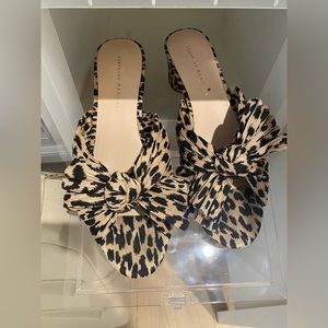 Emilia Pleated Knot Mules LOEFFLER RANDALL Leopard